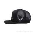 3D -borduurwerk zwart 5 Pane Foam Trucker Hat